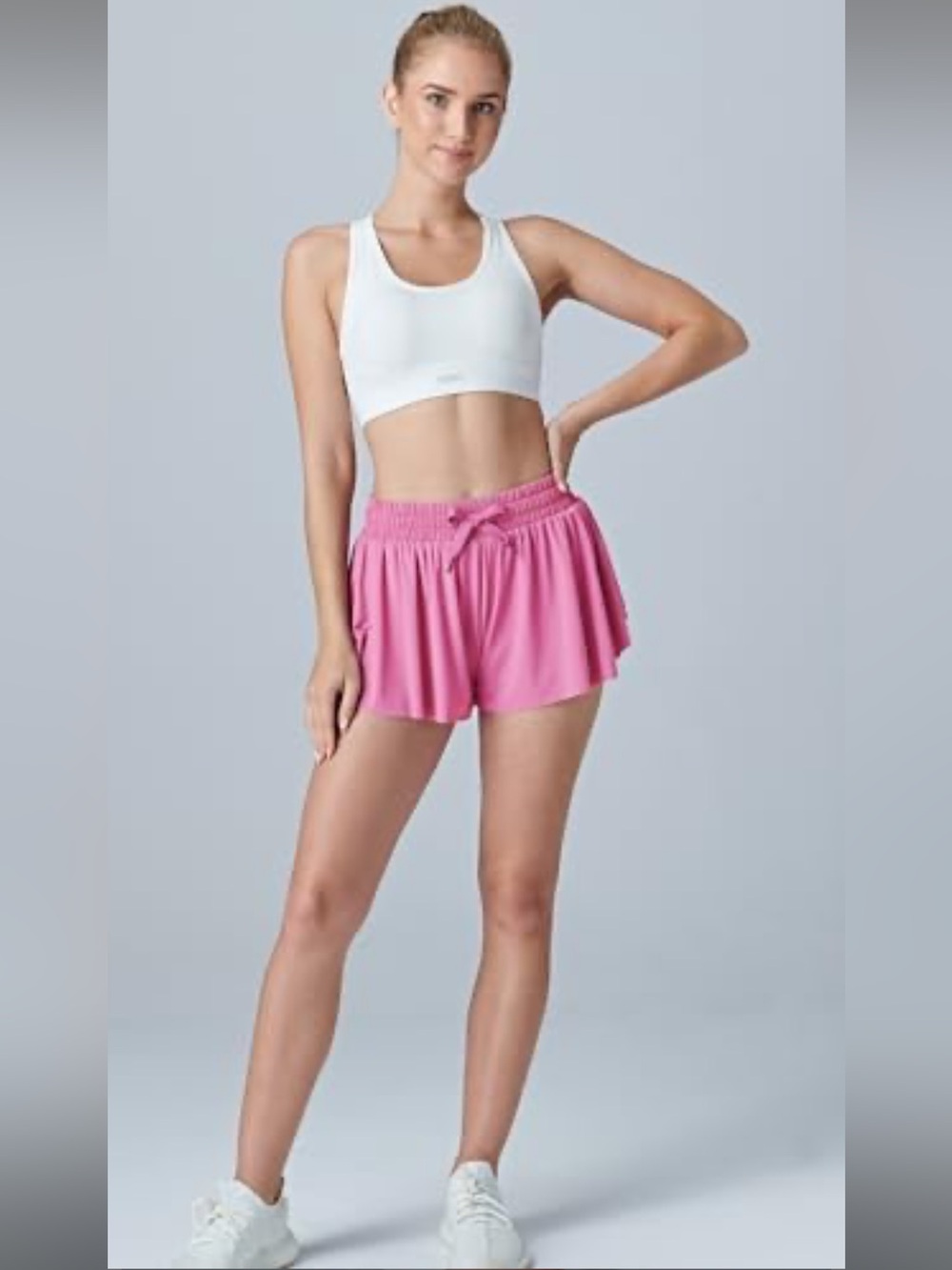 LIBERTY PRO Pink Women's Athletic Short with Drawcord
